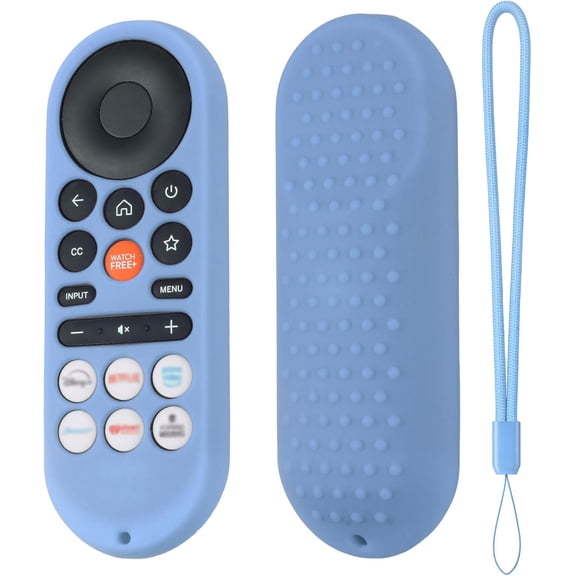 EFFFERTWQL-XRT281 Remote Cover for Vizio/Onn FHD LED TV Remote 2026 Silicone Protective Case Compatible with VIZIO XRT281 ONN Remote Silicone Case Cover with Lanyard (Glow Blue)