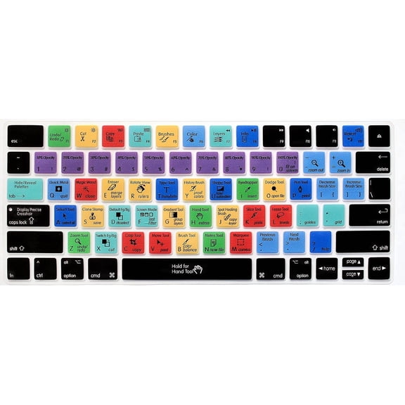 EFFFERTWQL-for Photoshop PS Functional Shortcut Hotkey Keyboard Cover Silicone Skin for Magic Wireless Keyboard MLA22LL/A (A1644,2015 Released) with US Layout