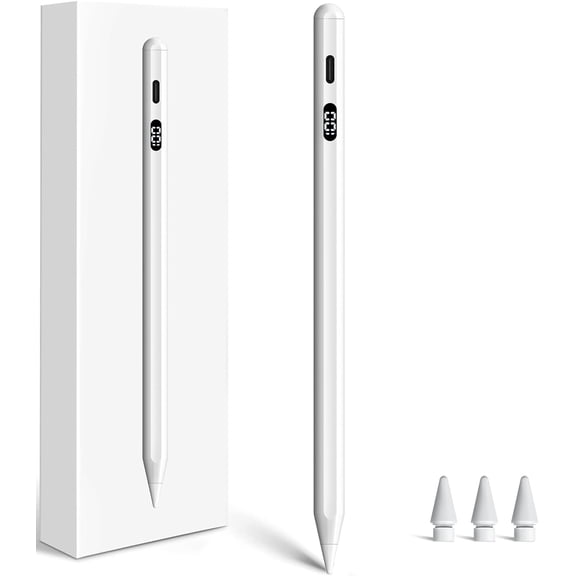EFFFERTWQL-iPencil 2nd Generation, Pencil for iPad with Palm Rejection & Tilt Sensitivity, LED Power Display, Stylus Pen for iPad 6/7/8/9/10, iPad Air 3/4/5, iPad mini 5/6, iPad Pro 11''/12.9''(2018-