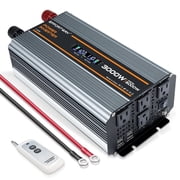 EFFORTWAY 3000W 6000W Power Inverter DC 12V to AC 110V Modified Sine Wave Inverter,LCD Display, Remote Control,4AC 4USB for Vehicles, Outdoor Travel, Home Backup
