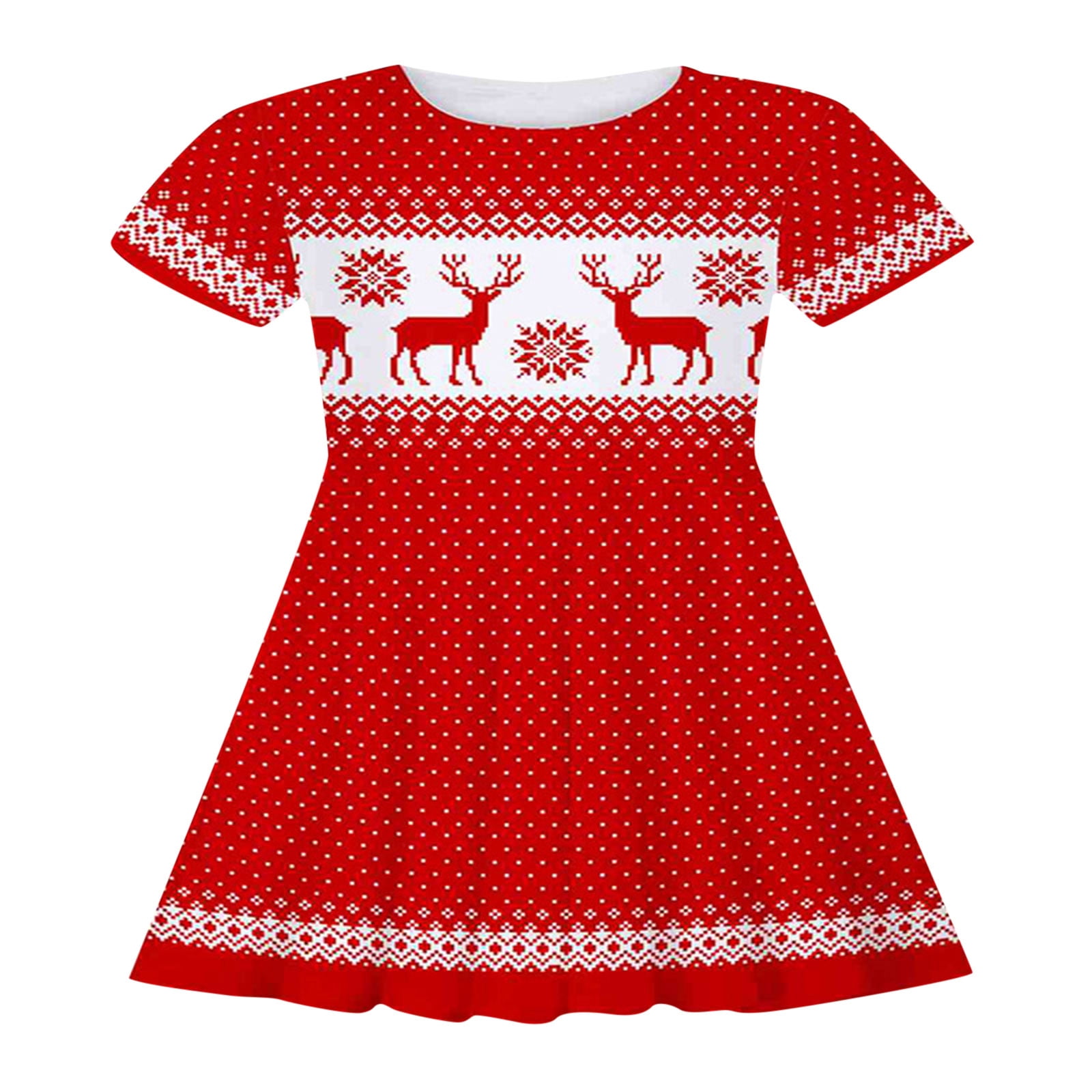 EFGYYF Costume Christmas Dress for Girls Toddler Girls Short Sleeve
