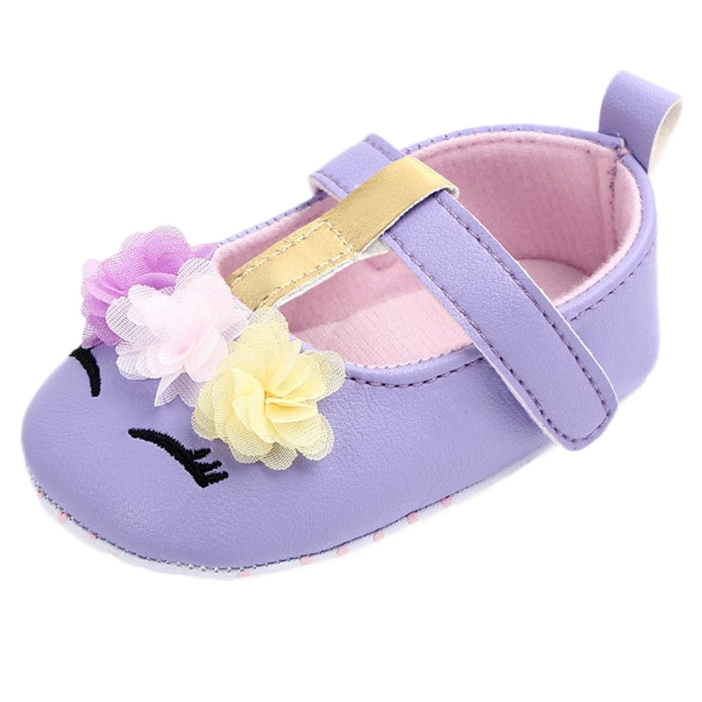 EFGYYF Toddler Girl Shoes,Cute Baby Girls Cartoon Floral Casual First