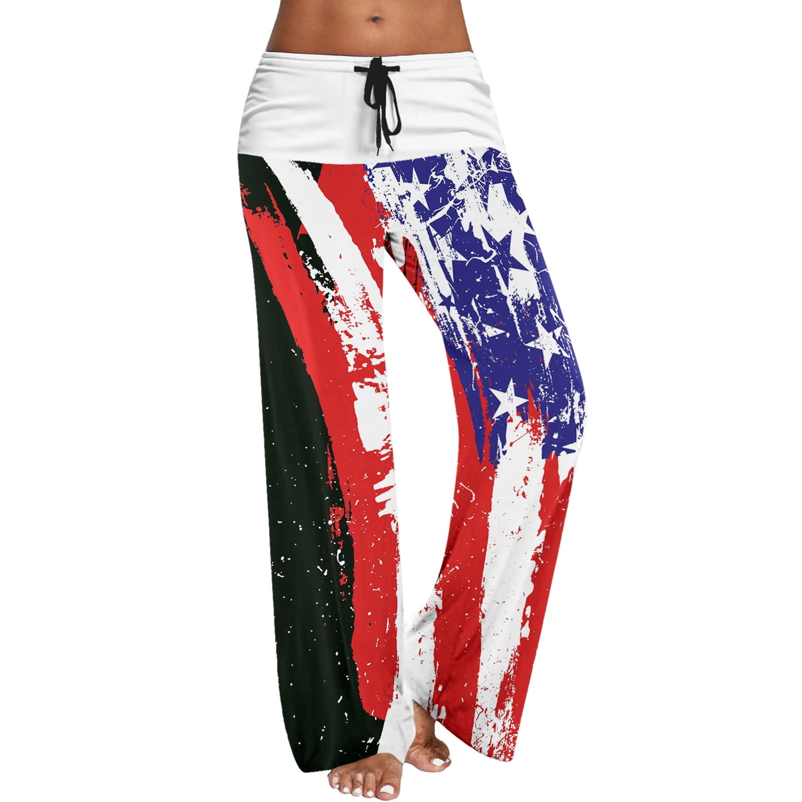 EFGYYF Trousers Women Womens High Waist Pocket Strip Elastic Waist