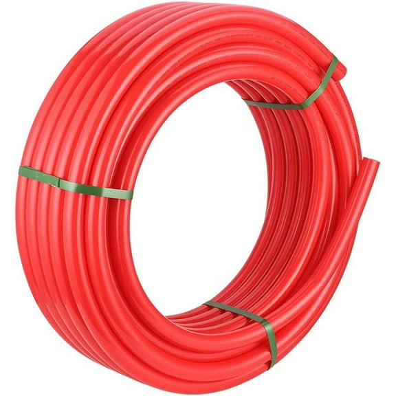 EFIELD 1/2 Inch x 100 ft Pex A Pipe, Red, Flexible Water Tubing for Hot, Cold and Potable Water-Plumbing Application with a Pipe Cutter (Red)