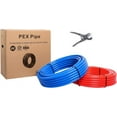 EFIELD 1/2 inch 2 x100 ft Pexb Pipe/Tubing (NSF Certified) Blue & Red