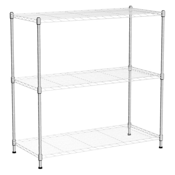 EFINE 3-Shelf Shelving Unit with 3-Shelf Liners, Adjustable Rack, Steel Wire Shelves Storage for Kitchen and Garage (36W x 16D x 36H)