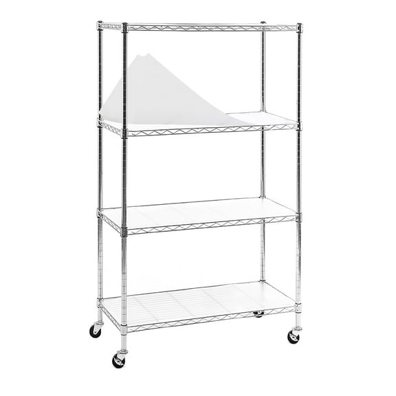 EFINE 4-Shelf Shelving Units and Storage on Wheels with 4-Shelf Liners