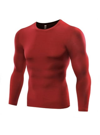 Red Compression Shirt Long Sleeve