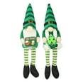 thumbnail image 1 of EFINNY 2 Pack St.Patrick's Day Gnome Plush Doll Green Irish Leprechaun Handmade Elf Decorations Scandinavian Swedish Tomte Nisse Shamrock Gnome for Dwarf Gift Household Ornament Home Decorations, 1 of 8