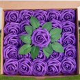 thumbnail image 1 of EFINNY 25Pcs Artificial Flowers Rose Realistic Looking Foam Fake Rose with Stem Flowers Gift Box for DIY Wedding Bouquets Party Home Flower Arrangement Decor Valentine's Day Mother's Day Birthday, 1 of 6