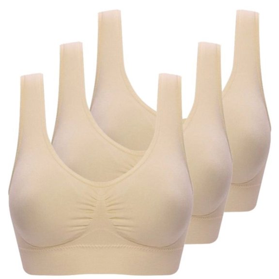 EFINNY Women's Bra 3 Pack of Comfort Sports Bras for Yoga Fitness Sleeping Bras Lingerie