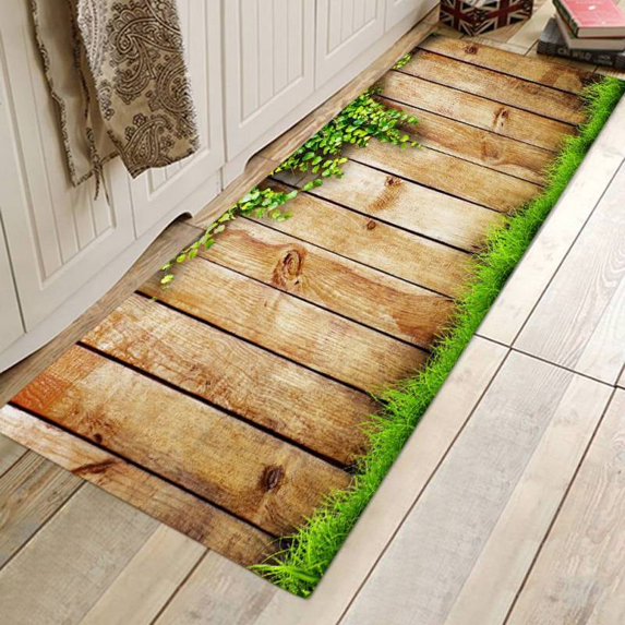 EFINNY 3D Printed Flannel Bath Mat Runners Non Slip Bathroom Rugs Soft and Washable Long Floor Mats for Living Room Bedroom Kitchen