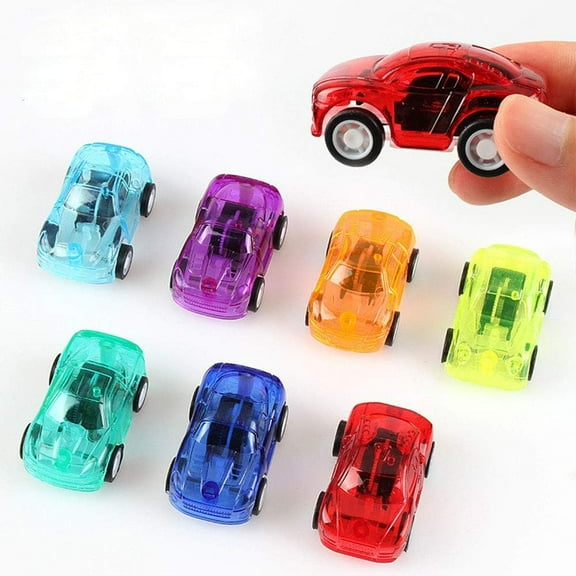 EFINNY 8 Pack Party Favor Car Toys Pull Back Race Car, Treasure Box Toys for Classroom Mini Toy Cars, Carnival Prizes Goodie Bag Stuffers Pinata Fillers for Kids(Random color)
