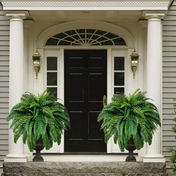 EFINNY Artificial Front Door Decorative Fake Flower Bouquet Flower Persian Fern Non-watering Gardening Decorative Bouquet Porch Decoration