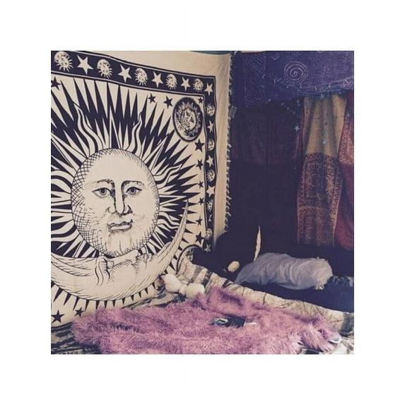 EFINNY Bohemian Mandala Tapestry Hippie Wall Hanging Tapestry Bedspread Dorm Decor,59" x 59"