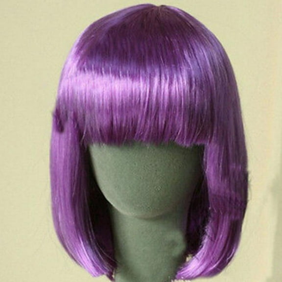 EFINNY Flapper Deep Blue Costume Wigs with Short Straight Style for Adults