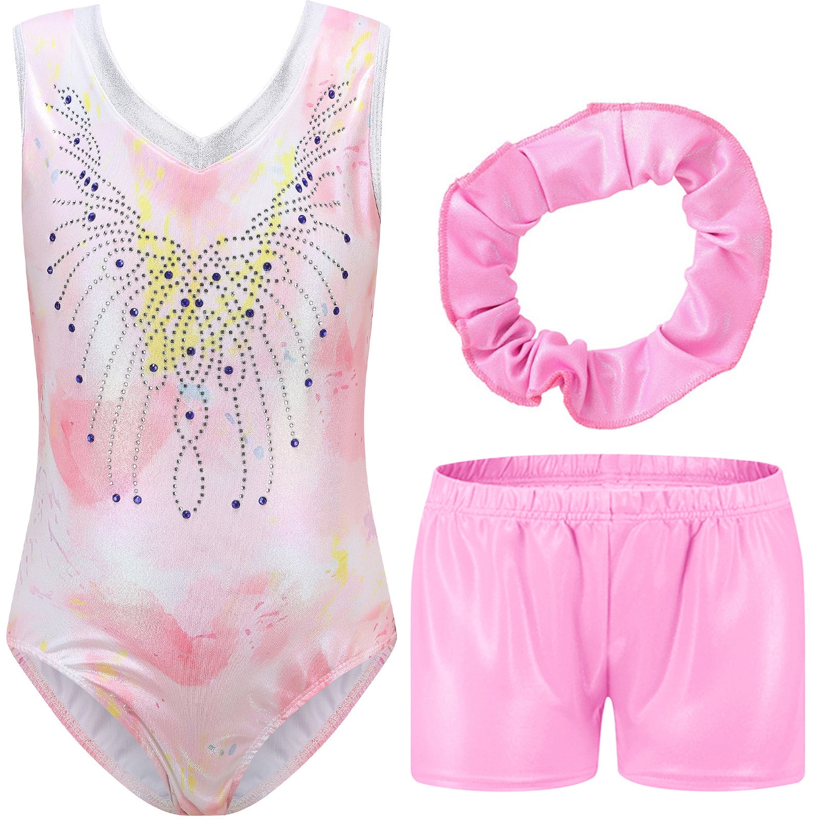 Pantaloncini Danza In Velluto Per Bambine - Con Pizzo E Strass, Elastici E Traspiranti, Colore Rosa - Foto 6