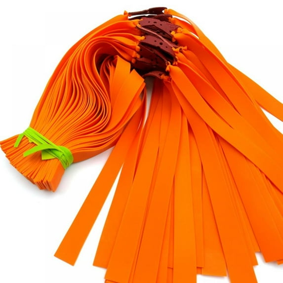EFINNY Latex 1.2mm Thickness Durable Slingshot Rubber Bands Orange 10 Pieces