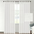 thumbnail image 1 of EFINNY Linen Curtains for Bedroom Living Room, Soft Thick Linen Textured Window Drapes Semi Sheer Light Filtering Back Tab Rod Pocket Burlap Look Farmhouse Decor, 1 Panel, 1 of 6