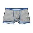 thumbnail image 1 of EFINNY Men's Sexy Mesh Sheer Bulge Pouch Trunks Boxer Briefs, 1 of 4