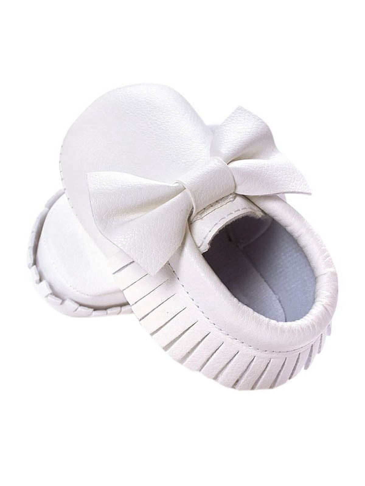 EFINNY Newborn Baby Soft Sole Leather Crib Shoes Anti-slip Prewalker 0 ...