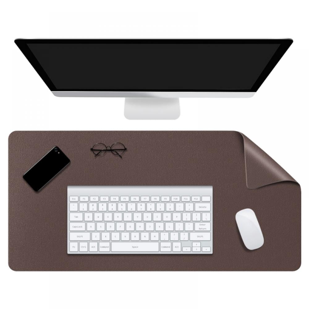 EFINNY Non Slip Waterproof Pu Leather Multifunctional Desk Pad, 31.5 x 15.7, Brown
