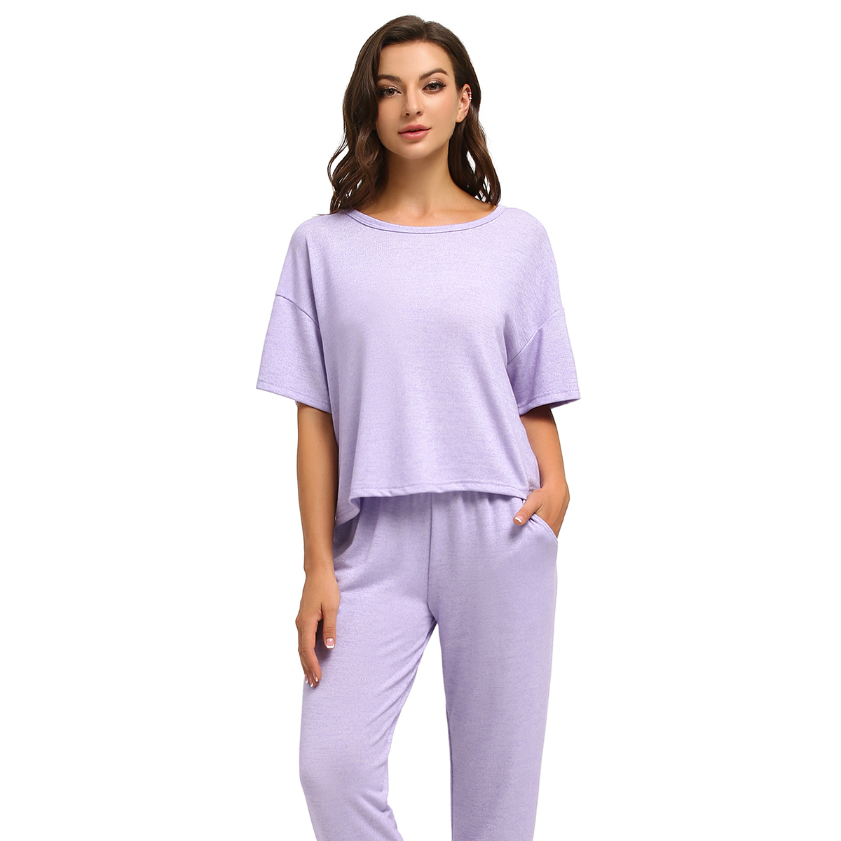 Plus Size Women's Pajama Set 2-Piece - Long Sleeve Sleepwear With Pockets, Loungewear For Fall & Winter - View #10