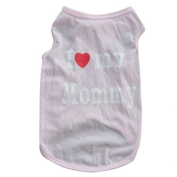 EFINNY Summer Days Cotton Dog Vest Shirt, Pink