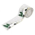 thumbnail image 1 of EFINNY Vintage Truck White Linen Christmas Tree Crafts Floral Wired Burlap Ribbon, 196.85" x 1.97", 1 of 2
