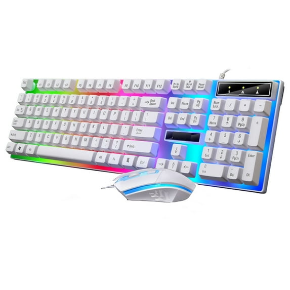 EFINNY Wired Gaming Keyboard and Mouse Combo, RGB Backlit Gaming Keyboard, Red Backlit Game Keyboard for Windows PC Gamers