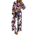 thumbnail image 1 of EFINNY Women Printed Suit Casual Outfit Fashion Autumn Winter Waist Suit Long Sleeve Set, 1 of 7