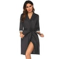 thumbnail image 1 of EFINNY Women's 3/4 Sleeves Bathrobes Home Dresses Pajamas Lace Spliced Home Wear, 1 of 5