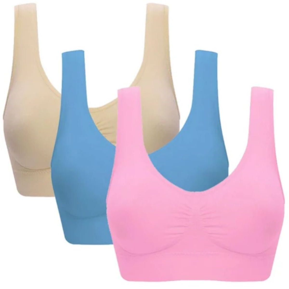 EFINNY Women's Bra 3 Pack of Comfort Sports Bras for Yoga Fitness