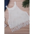 thumbnail image 1 of EFINNY Women's Crewneck Openwork Tassel Blouse Swimwear Summer Beach Cover Vest Top XS-XL, 1 of 8