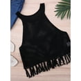thumbnail image 1 of EFINNY Women's Crewneck Openwork Tassel Blouse Swimwear Summer Beach Cover Vest Top XS-XL, 1 of 6