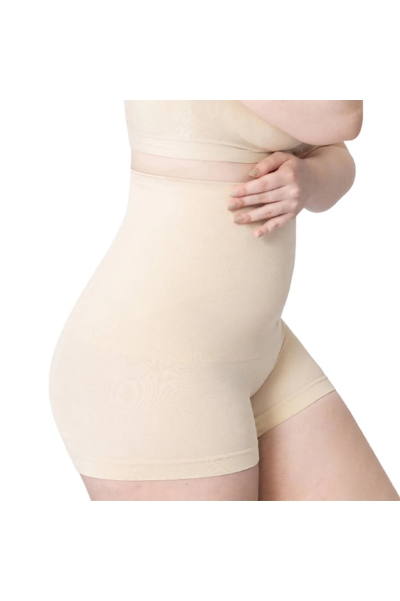 Women's High-Waist Corset Shorts Silicone Anti-Roll-Up Seamless Shape-Shaping Shorts Buttocks Boxer Short Pants