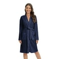 thumbnail image 1 of EFINNY Women's Lightweight Waffle Mid-Length Robe Kimono Bathrobe Soft Sleepwear Ladies Loungewear, 1 of 7
