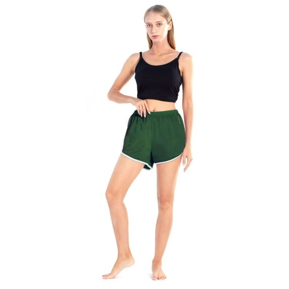 EFINNY Women's Sports Shorts Elastic Running Yoga Training Workout Short Pants Waistband Athletic Shorts