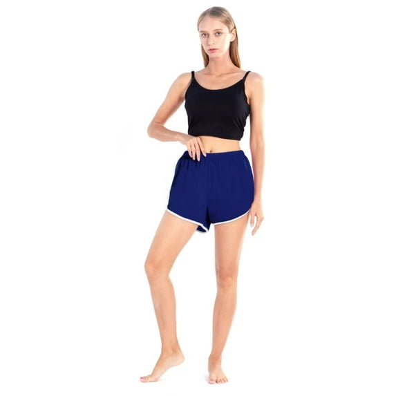 EFINNY Women's Sports Shorts Elastic Running Yoga Training Workout Short Pants Waistband Athletic Shorts