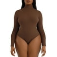 thumbnail image 1 of EFINNY Women's Turtleneck Long Sleeve Tops Bodysuit Jumpsuit, 1 of 9