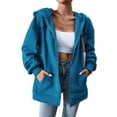 thumbnail image 1 of EFINNY Women's Zipper Hooded Jacket Autumn And Winter Loose Casual Sweatshirt Cardigan with Pockets, 1 of 1