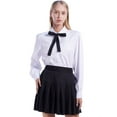thumbnail image 1 of EFINNY Womens Button Down Shirts Long Sleeve Bow Tie Neck White OL Shirts,Ladies Work Dress Shirts Business Casual Blouses, 1 of 8