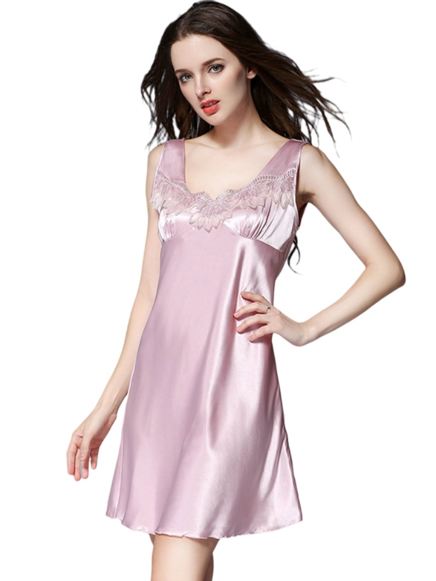 Satin V Neck Sleep Dress