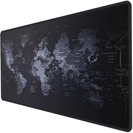 EFISH Large Gaming Mouse Map Pad 800×300×2MM (31.50X11.81X0.08 inch),with Non-Slip Base,Waterproof and Foldable Pad,Desktop Pad Suitable for Gamers,Suitable for Desktop,Office and Home,Black