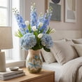 thumbnail image 1 of EFISPSS 8 Inch Blue and White Plumeria Ceramic Vase, Traditional Jingdezhen Hand Painted Flower Vase for Home Decor, 1 of 6