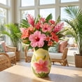 thumbnail image 1 of EFISPSS 8 Inch Single Peony Ceramic Flower Vase, Hand Painted Jingdezhen Vintage Decorative Vase for Home Decor, 1 of 5