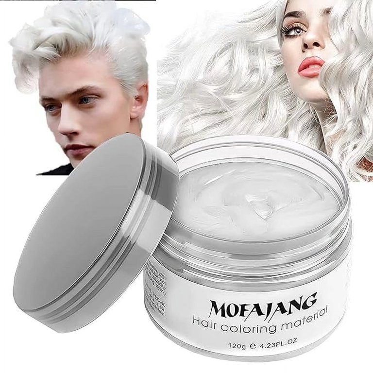 EFLY Temporary White Hair Color Wax, Instant Hairstyle Cream 4.23 