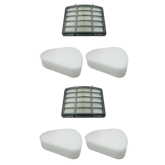 EFP HEPA Filter Kit for Shark Navigator Lift-Away NV350, NV351, NV352, NV355, NV356, NV357, 4 Foam Felt Pre-Filters + 2 HEPA Filters XFF350, XHF350