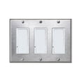 thumbnail image 1 of Eurofase Heating - Simple Switch Wall Plate and Gang Box - 20 Amp Per Pole-Stainless Steel Finish-Three Switch What's Included, 1 of 3