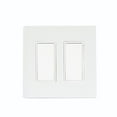 thumbnail image 1 of Eurofase Heating - Simple Switch Wall Plate and Gang Box - 20 Amp Per Pole-White Finish-Two Switch What's Included, 1 of 1